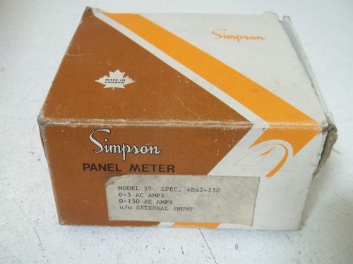 SIMPSON MODEL 59 PANEL METER 0-150 *NEW IN A BOX*