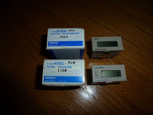 Omron Digital Tachometer H7ER-BV2 and Total Counter H7EC-BLM