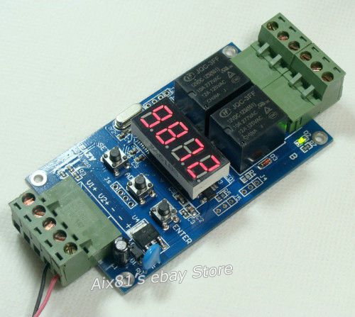 Dual programmable relay plc board cycle /delay timer 2 voltage detection control for sale