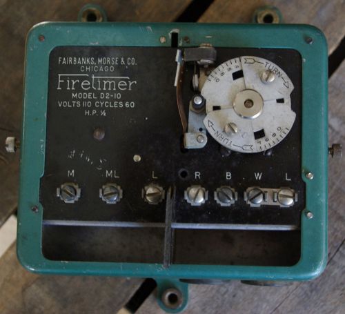Vintage Steampunk Industrial Boiler Fire Timer Metal Fairbanks Morse Mechanical