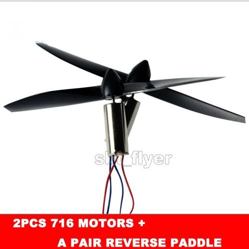 2pcs mini motor &amp; reverse paddle aircraft propeller blade robotic helicopter toy for sale