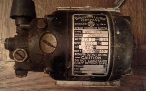 Bodine electric co motor, speed reducer, hp 1/80 volts 115 ac/dc rpm5000 working