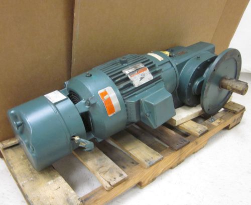 Reliance 10hp 3-ph motor + dodge speed reducer &amp; brake stearns ratio-18.0 for sale