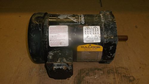 BALDOR INDUSTRIAL 3/4 HP MOTOR, FR 56C, RPM 3450, V 230/460, SN:W0110110551,USED