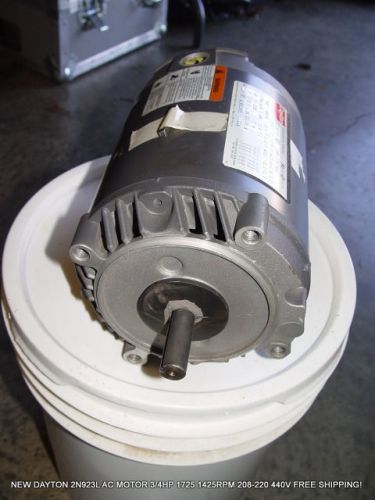 New dayton 2n923l ac motor 3/4hp 1725 1425rpm 208-220 440v free shipping! for sale