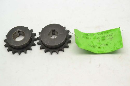 Lot 2 martin mix 50b17 50b16 single 16 17 tooth 1-1/4x1in bore sprocket b386356 for sale
