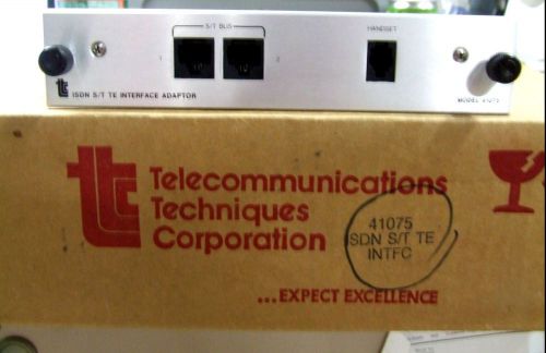 USED IN ORIGINAL BOX, GENUINE TTC MODEL 41075 ISDN S/T TE INTERFACE ADAPTOR