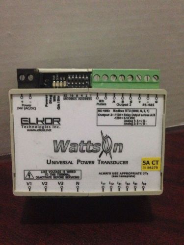Elkor Technologies WattsOn 5A CT Universal Power Transducer - Free Shipping!!!