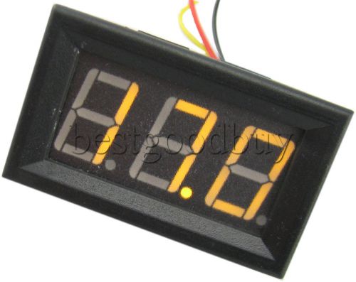 0.56&#039; 3 digit DC0-200V three wires yellow digital DC voltmeter head yellow light