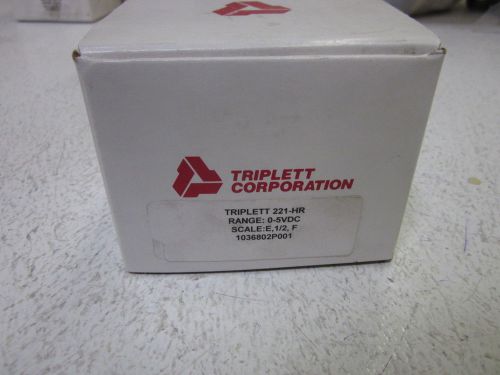 LOT OF 7 TRIPLETT 221-HR 0-5VDC WATTMETER *NEW IN A BOX*