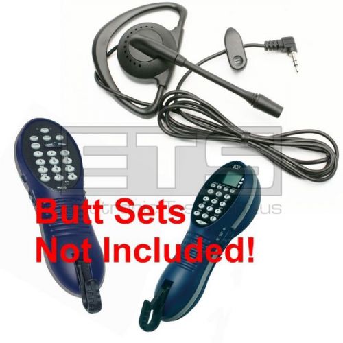 GreenLee Tempo Tele-Mate PE810 PE830 Butt Set Hands Free Headset 4ft Cord 2.5mm