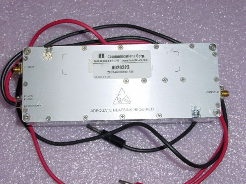 RF Broadband Amplifier 2000-4000 MHz 8W HD20323 with Custom Heat Sink