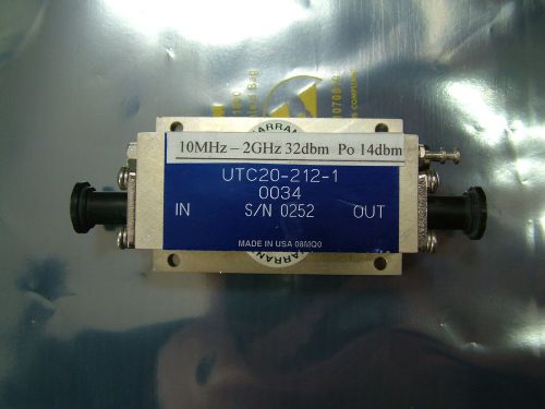 Rf power amplifier  10mhz - 2ghz  gain 32db  po=14dbm  utc20-212-1   hf vhf uhf for sale