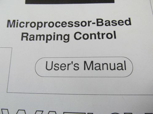 WATLOW 920 Microprocessor Based Ramping Control User Manual Rev 11/89