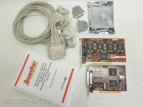 Comtrol rocketport p/n a00075 a00077 pci cards with breakout cable for sale