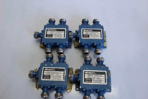 Lot of 5 ael 4-way rf power divider 200-400 mhz n-type for sale