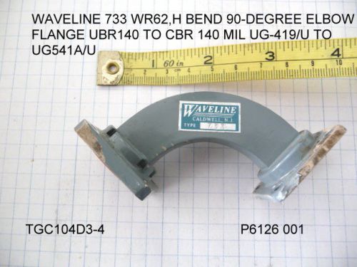 WAVEGUIDE ELBOW WAVELINE 733 WR62 H BEND 90 DEGREE ELBOW 12.4 TO 18GHZ