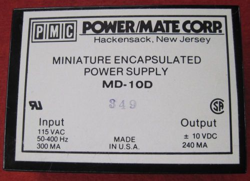 10 Volt Power Mate Miniature Encapsulated Power Source MD-10D