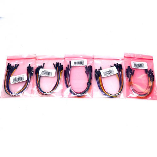 NEW Lot of 5 Female to Female 10-Count Color Wire Jumper Sets - Various Colors