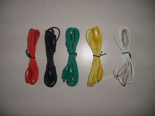 20 piece test leads alligator roach clip jumper wire 32&#034; for sale