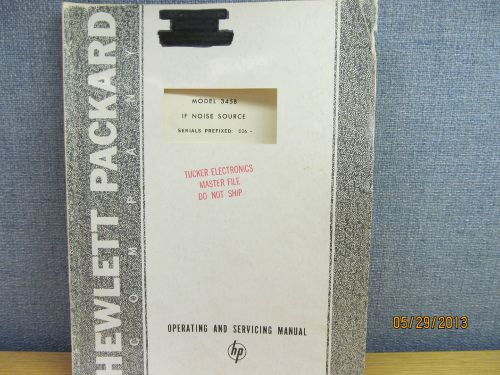 Agilent/HP 345B IF Noise Source Operating Service Manual/Schematics S# 026- 1960