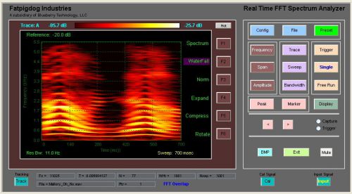 Real time fft audio spectrum analyzer oscilloscope equalizer, now spectrograph ! for sale