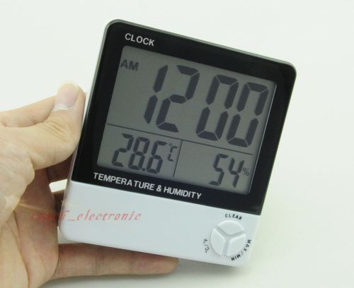 Digital Temperature Humidity Meter Hygrometer Thermometer /Alarm Clock /Calendar