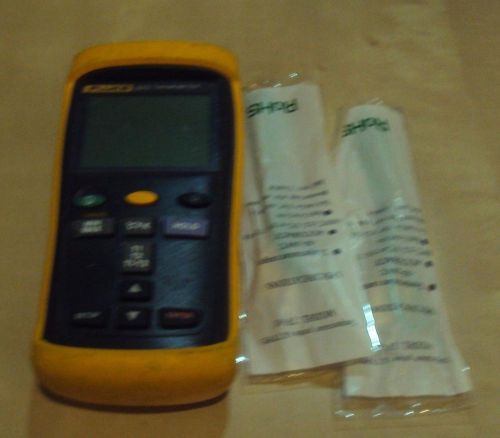 Fluke 52 Series II Digital Thermometer Calibrated with thermocouples and holster