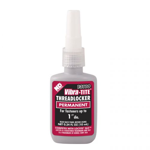 Vibra-Tite Permanent Strength Red ThreadLocker Anaerobic 10mL 13110 for up to 1&#034;