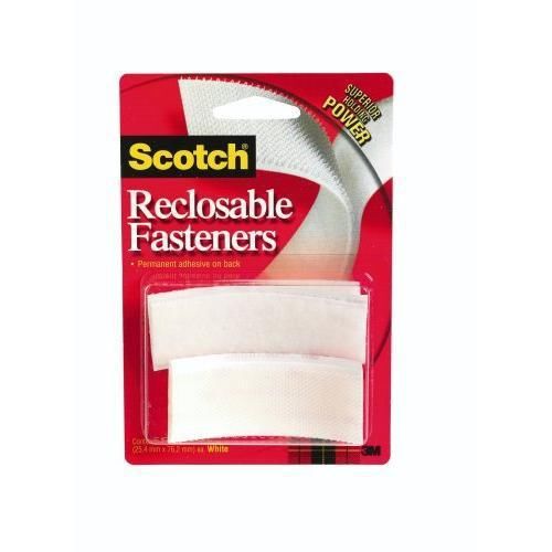 3M Scotch Reclosable Fasteners 1-Inch by 3-Inch, 6-Pack New