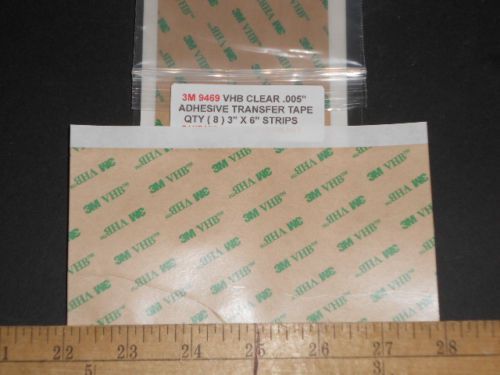 3m vhb 9469 adhesive transfer double stick tape ( 8 ) 3 x 6 sheets for sale