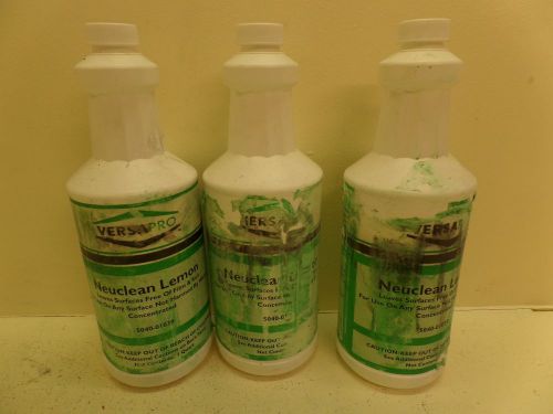 Lot of 3 - NeuClean Lemon by VersaPro Concentrated Surface Cleaner 5040-01039