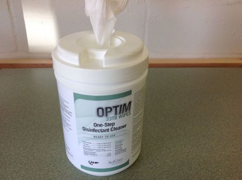 6 New  OPTIM  33TB Wipes One step Disinfectant cleaner (Green) Environmentally