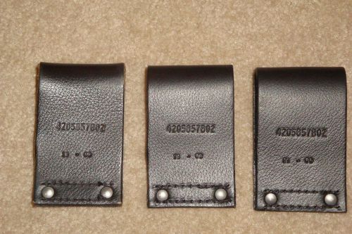 Lot of 3 Motorola Swivel Belt Loop Black Leather 3&#034;  4205857B02