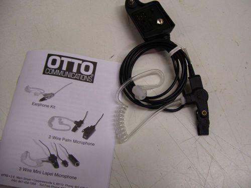 1- EARPHONE SURVEILLANCE KIT BY OTTO FOR GE ERICSSON M/A-COM JAG 700P &amp; P7100