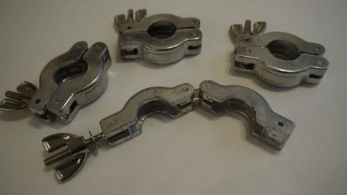 Lot 4 nor-cal kf16 aluminum wing nut clamps vacuum fittings for sale