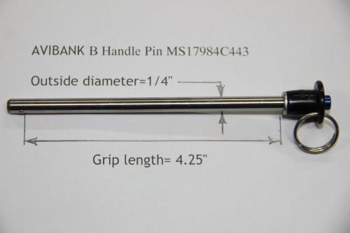 100 x avibank 1/4&#034;diameter x 4.25&#034; grip length quick release stainless steel pin for sale