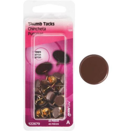 Hillman fastener corp 122679 thumb tack-40pc brown thumb tack for sale