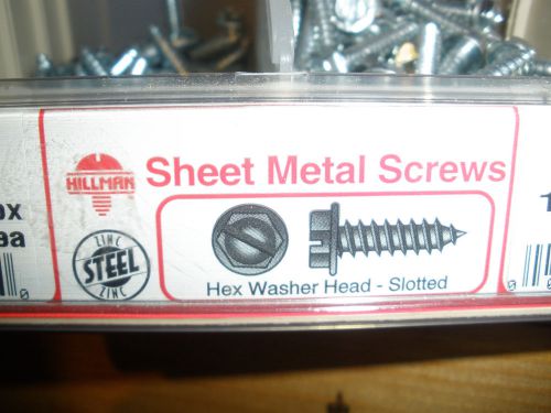 #14 hex washer head zinc sheet metal screws (245) pcs. 1/2&#034; - 2&#034; mixed length for sale