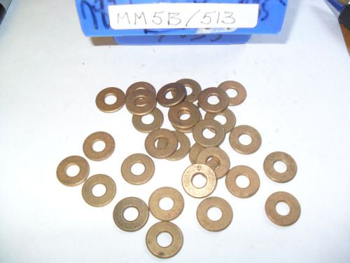 qty 25, Bronze Thrust Washer 1/4&#034; bore 5/8&#034; across .062&#034; thick  Lot Sale of 25