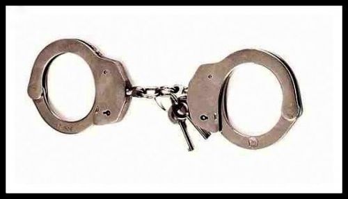 New Rothco Police Issue Satin Nickel Double Lock Heavy Gauge Handcuffs w/ 2 Keys