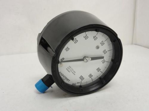 145657 new-no box, ashcroft 45-1279-as-04l-100 pressure gauge ser: 1279, 0-100ps for sale