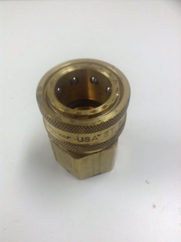 Parker bst-6 st series 3/4 brass hydraulic coupler. for sale