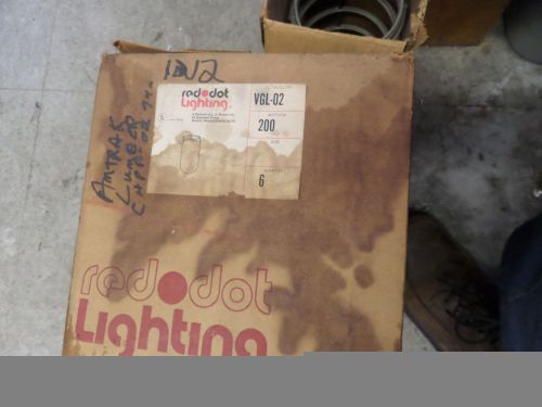 Case of 6 vaportight lighting globe VGL-02 RedDot mason clear RAB   8&#034; x 4&#034; diam