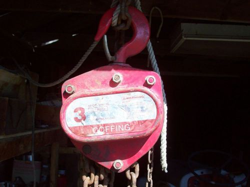 Coffing 3 ton manual chain hoist - good working condition - local pickup only!! for sale