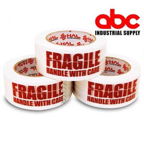 110 yard fragile printed packaging sealing  box closing packing tape 36 rolls for sale