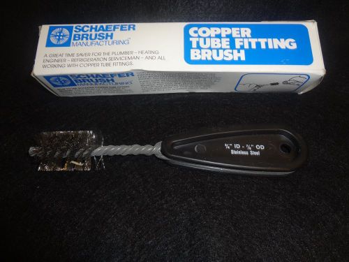 3/4 schaefer copper tube fitting brush = new in box - made in usa for sale