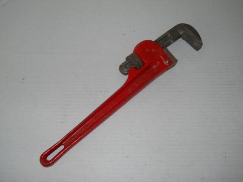 14&#034; SEARS HEAVY DUTY RED PIPE WRENCH - DROPPED FORGED 53