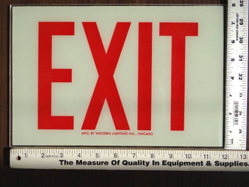 Exit Sign Replacement Glass Sz. 12 x 8  NO arrow