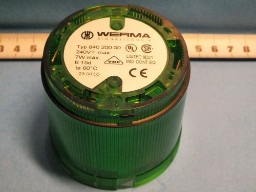 Werma Signaltechnik, 840 200 00  240V green , 1pcs, used